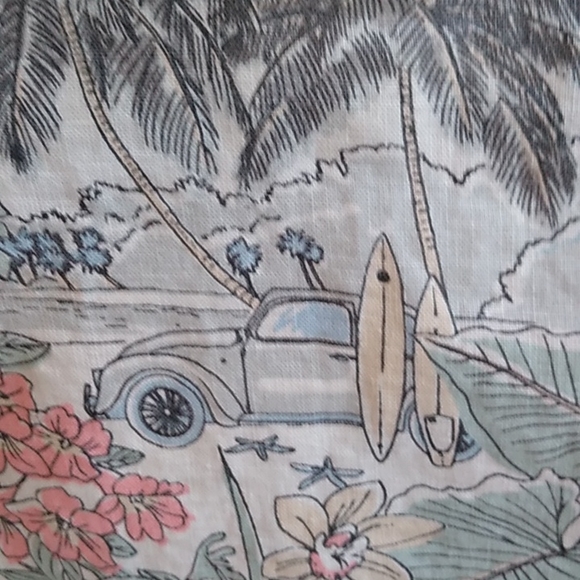 C&C linen Hawaiian print crop top - Picture 4 of 6